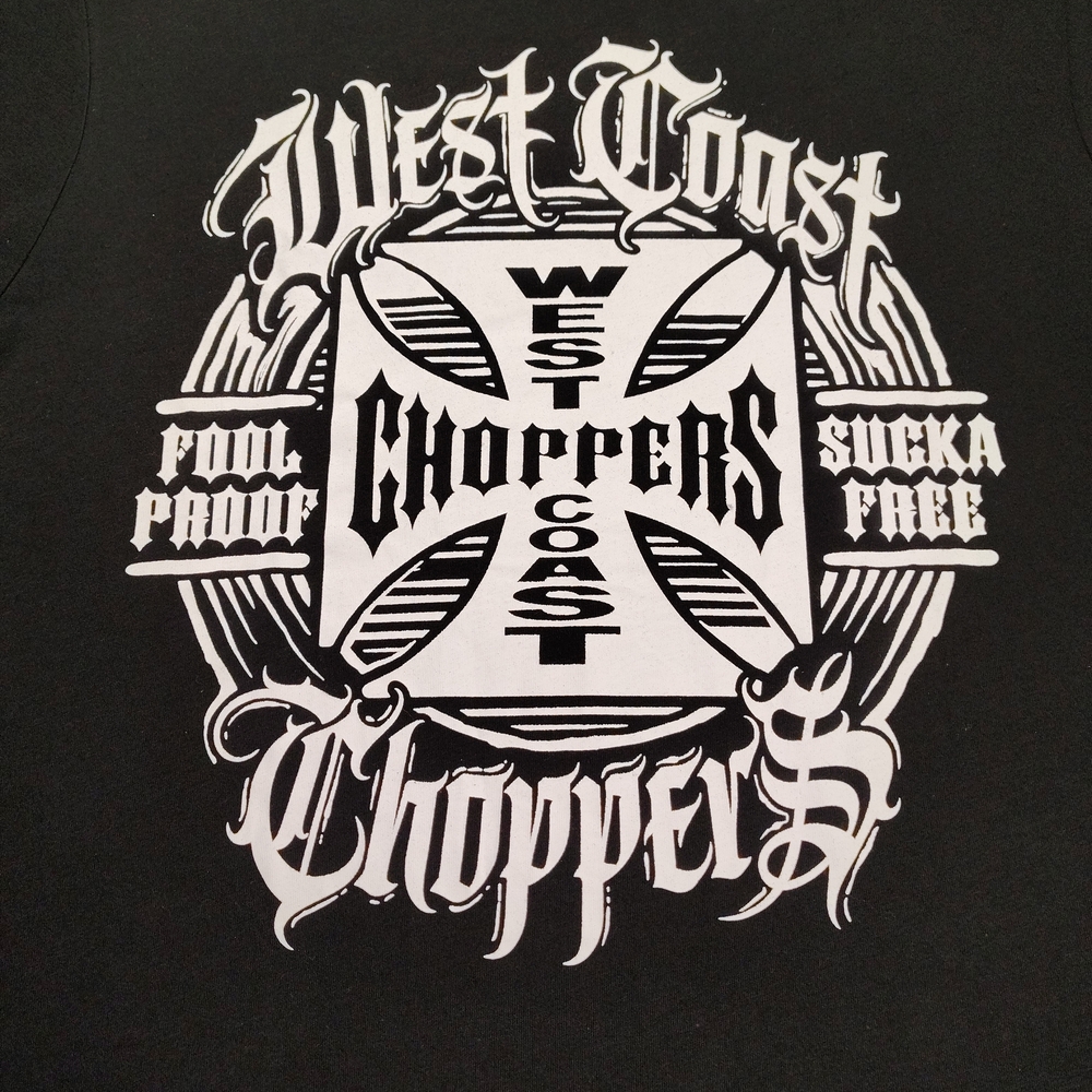 West Coast Choppers Black Mens Shirt Sleeve Graphic Tee Size Large - Picture 2 of 5